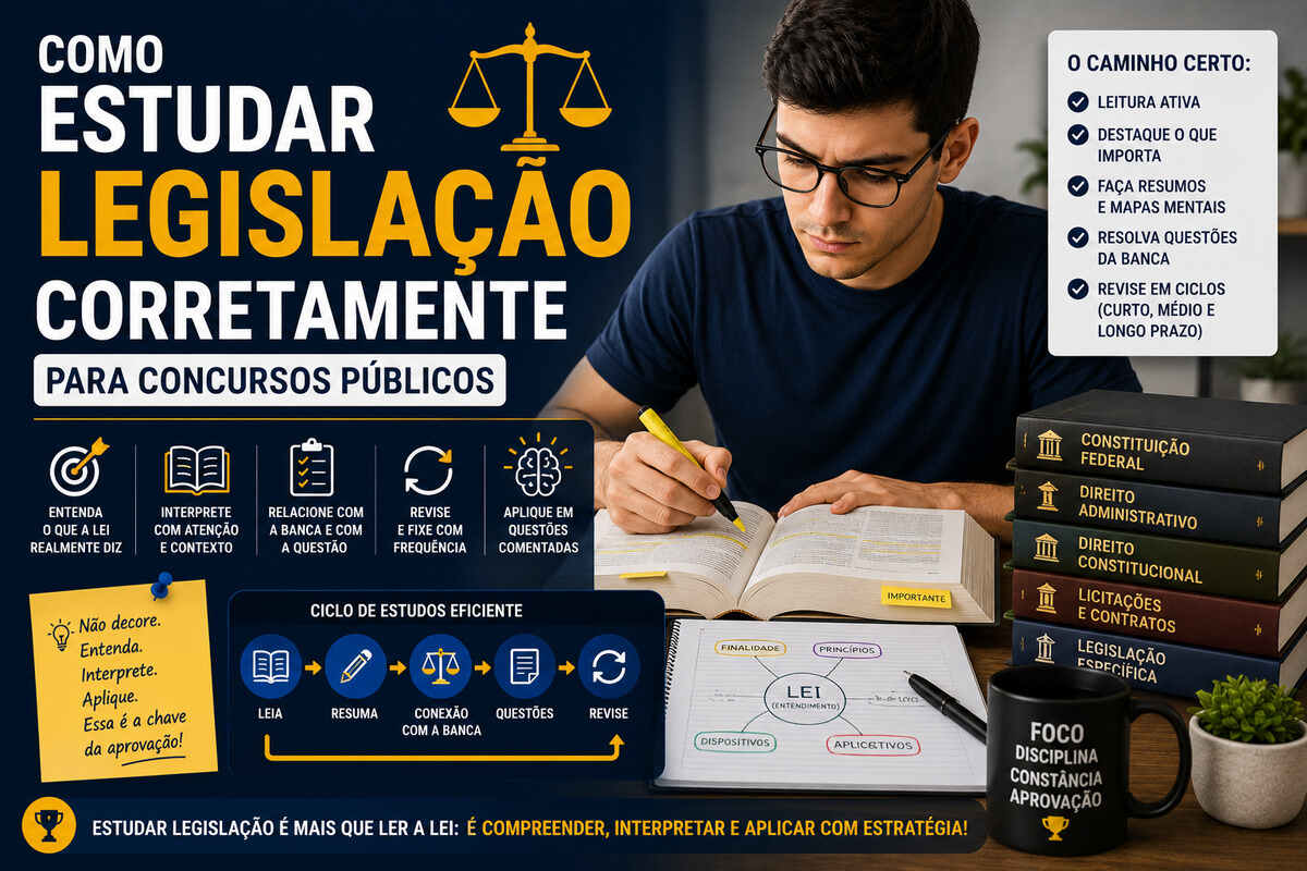 Como Estudar Legislação Corretamente para Concursos Públicos