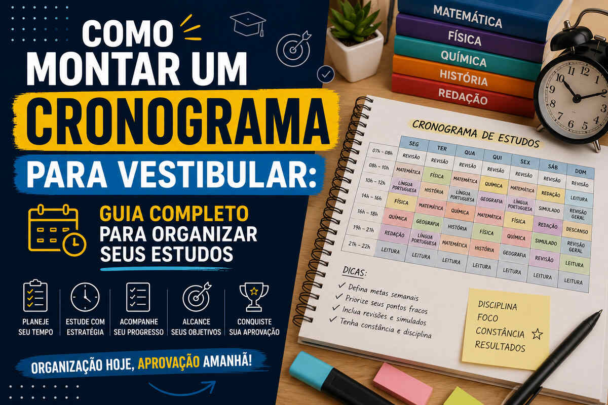 Como Montar um Cronograma para Vestibular: Guia Completo para Organizar seus Estudos